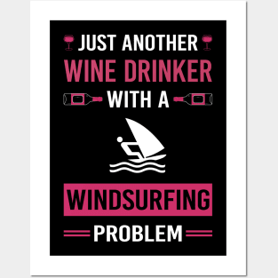 Wine Drinker Windsurfing Windsurf Windsurfer Posters and Art